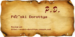 Püski Dorottya névjegykártya