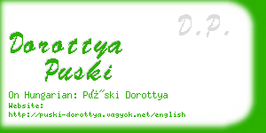 dorottya puski business card